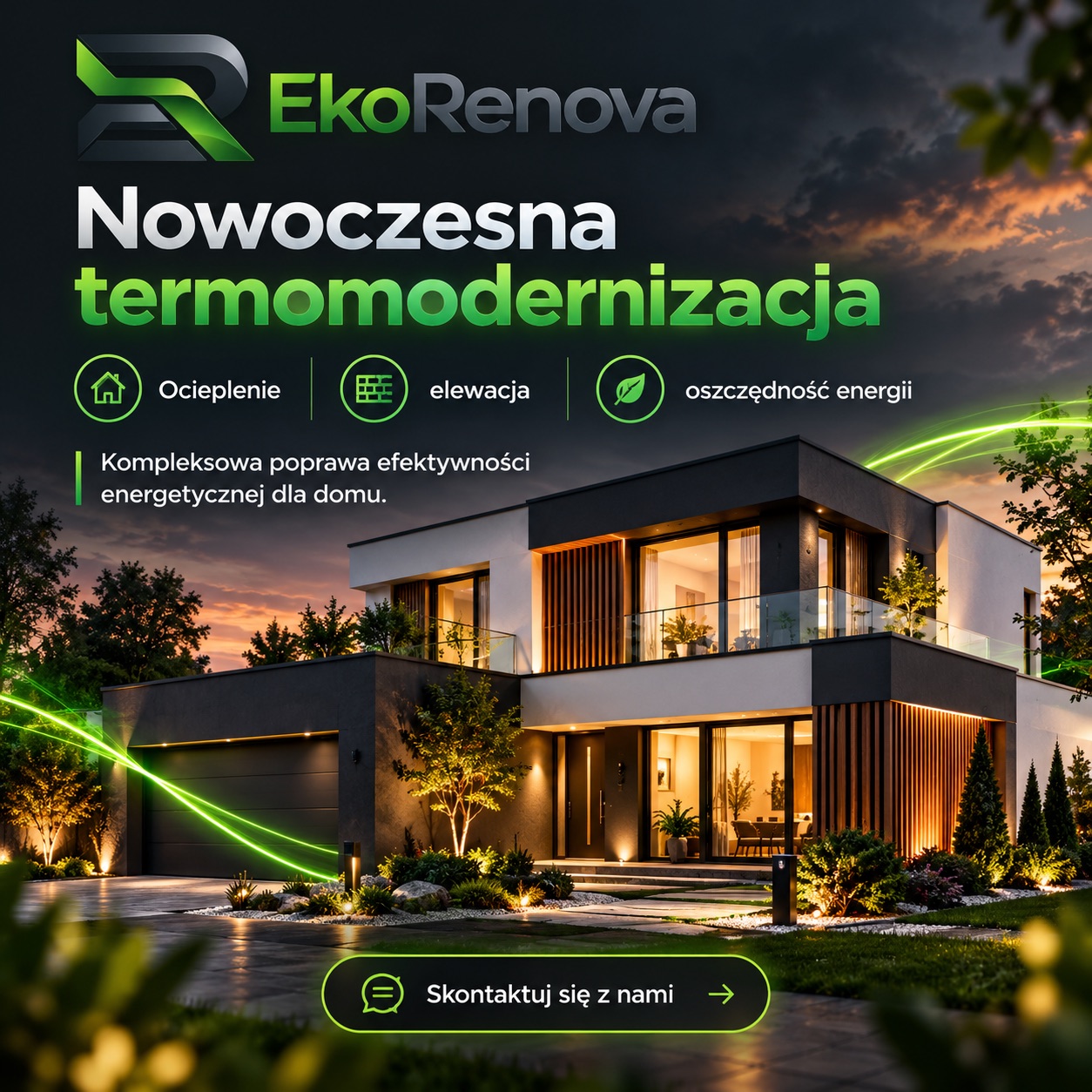 Grafika EkoRenova: termomodernizacja, ocieplenie i elewacja